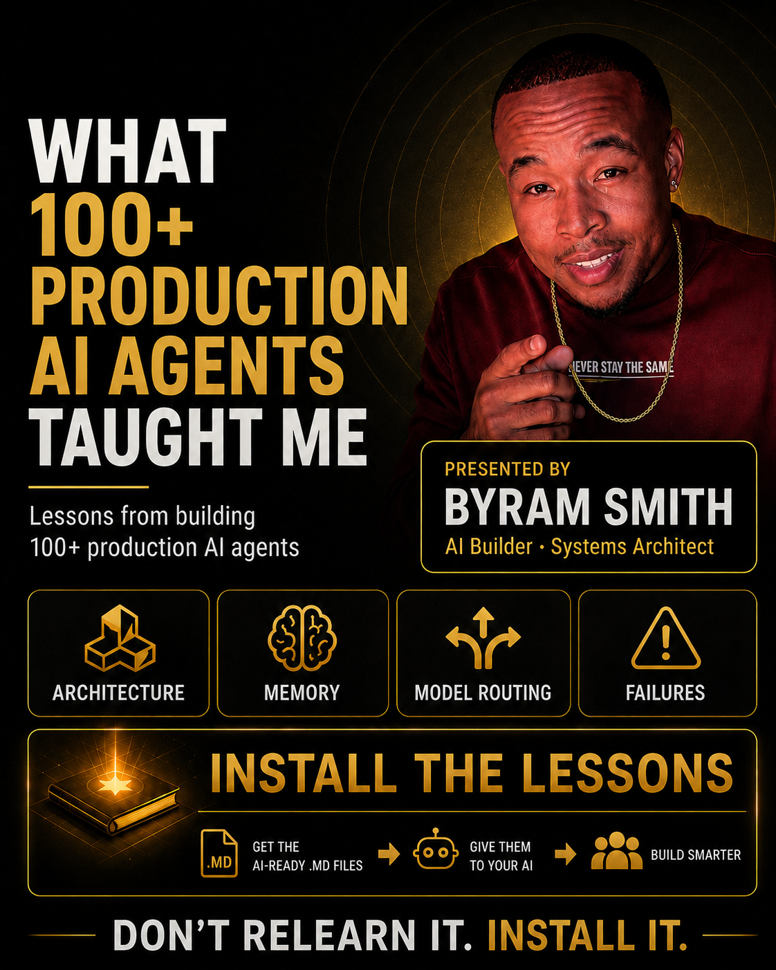 BYRAM SMITH — WHAT 100+ PRODUCTION AI AGENTS TAUGHT ME